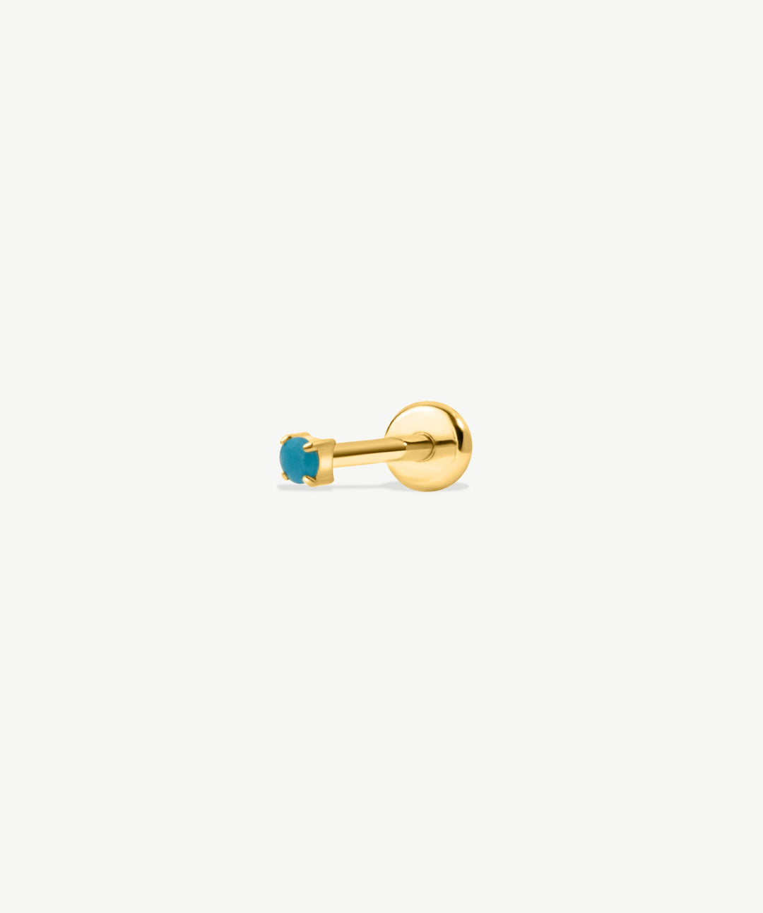 Micro Turquoise Flat Back Stud