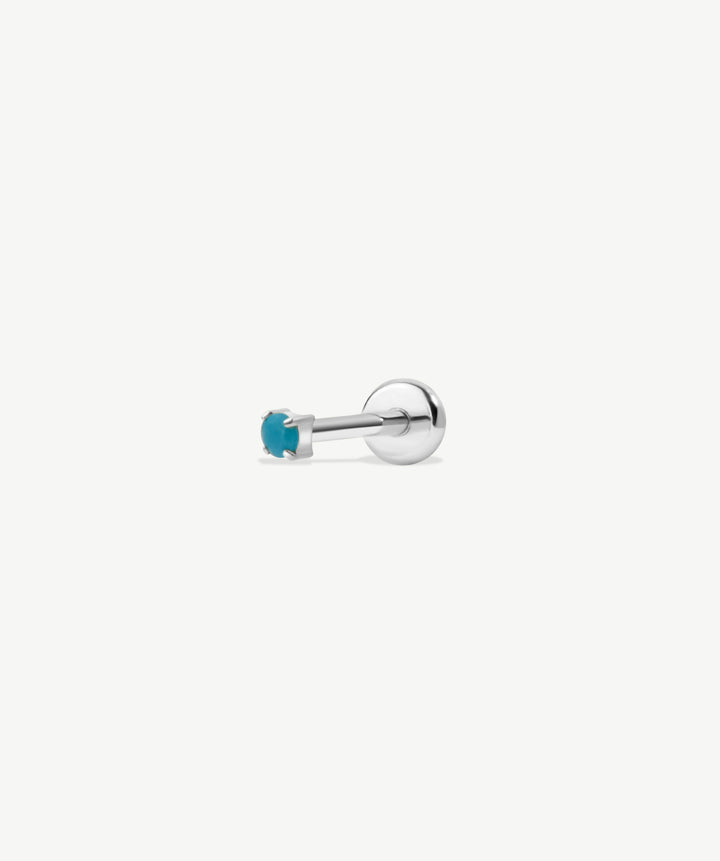 Micro Turquoise Flat Back Stud