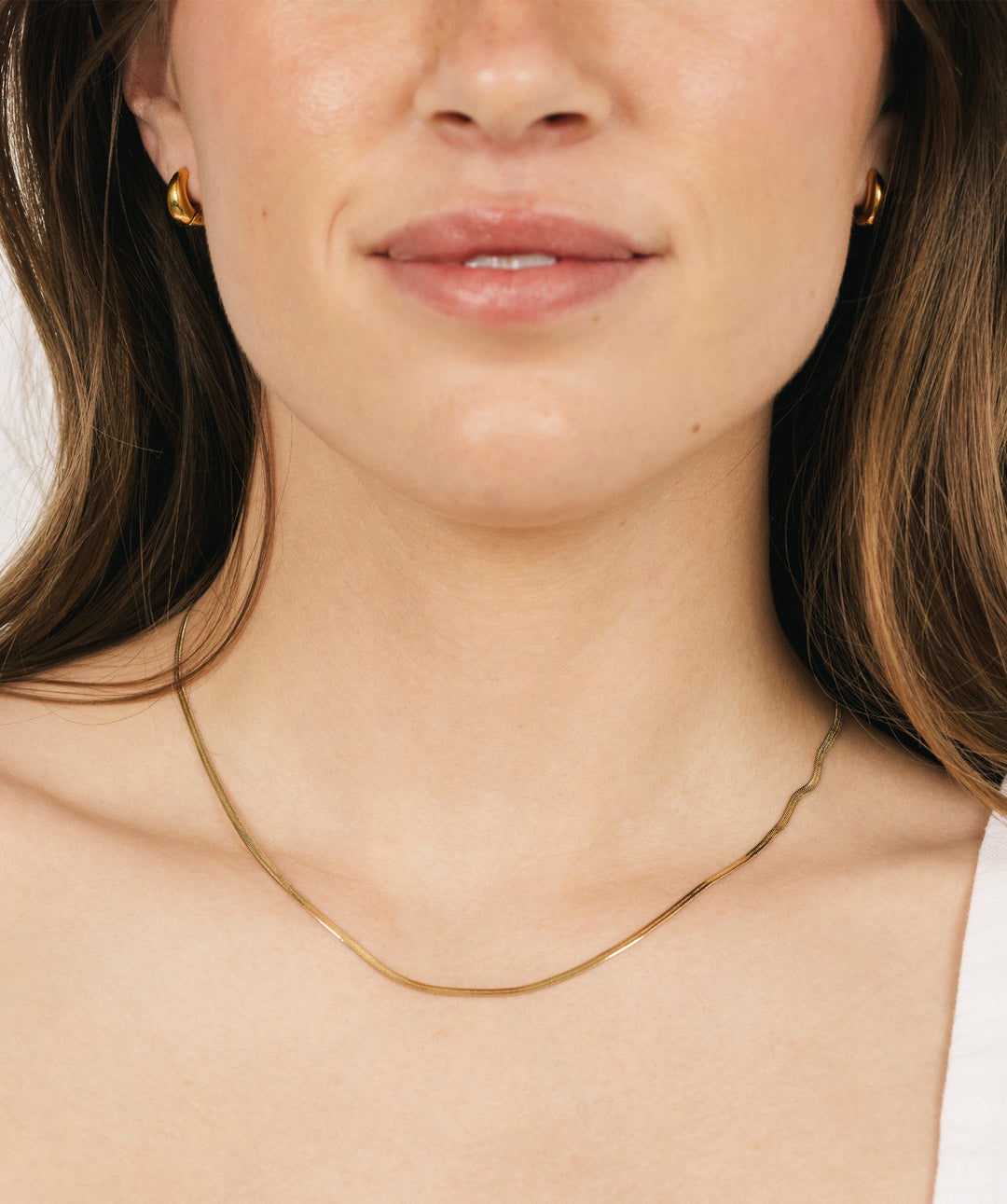 Luxe Mini Herringbone Necklace