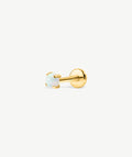 Round Opal Flat Back Stud