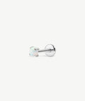 Round Opal Flat Back Stud