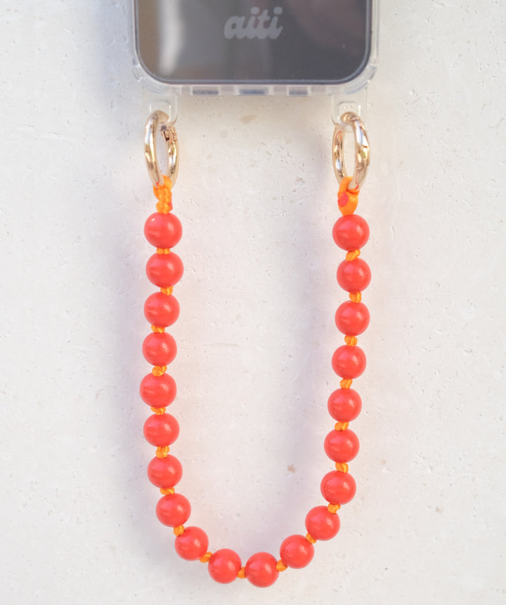 Orange Wood Phone Chain
