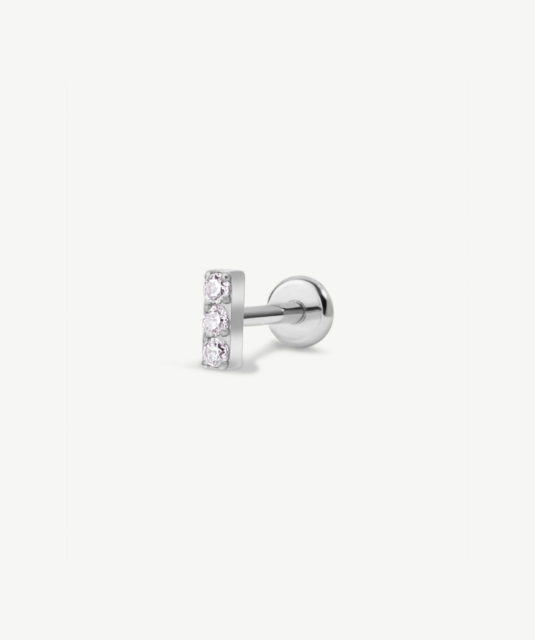 Pave Bar Flat Back Stud