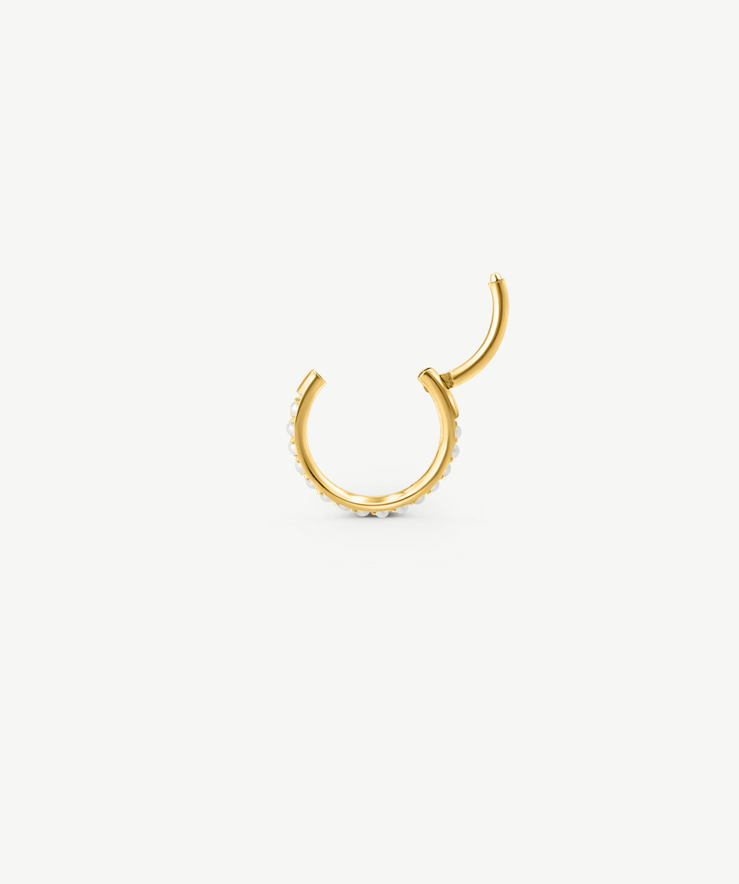 Pearl Clicker Hoop Earring