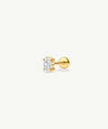 Petite Oval Flat Back Stud