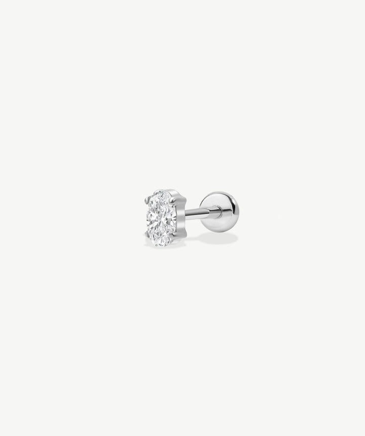 Petite Oval Flat Back Stud