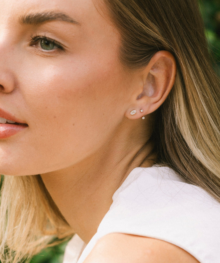 Petite Oval Flat Back Stud