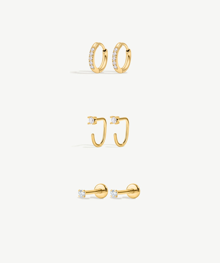 Signature Gold Earring Set