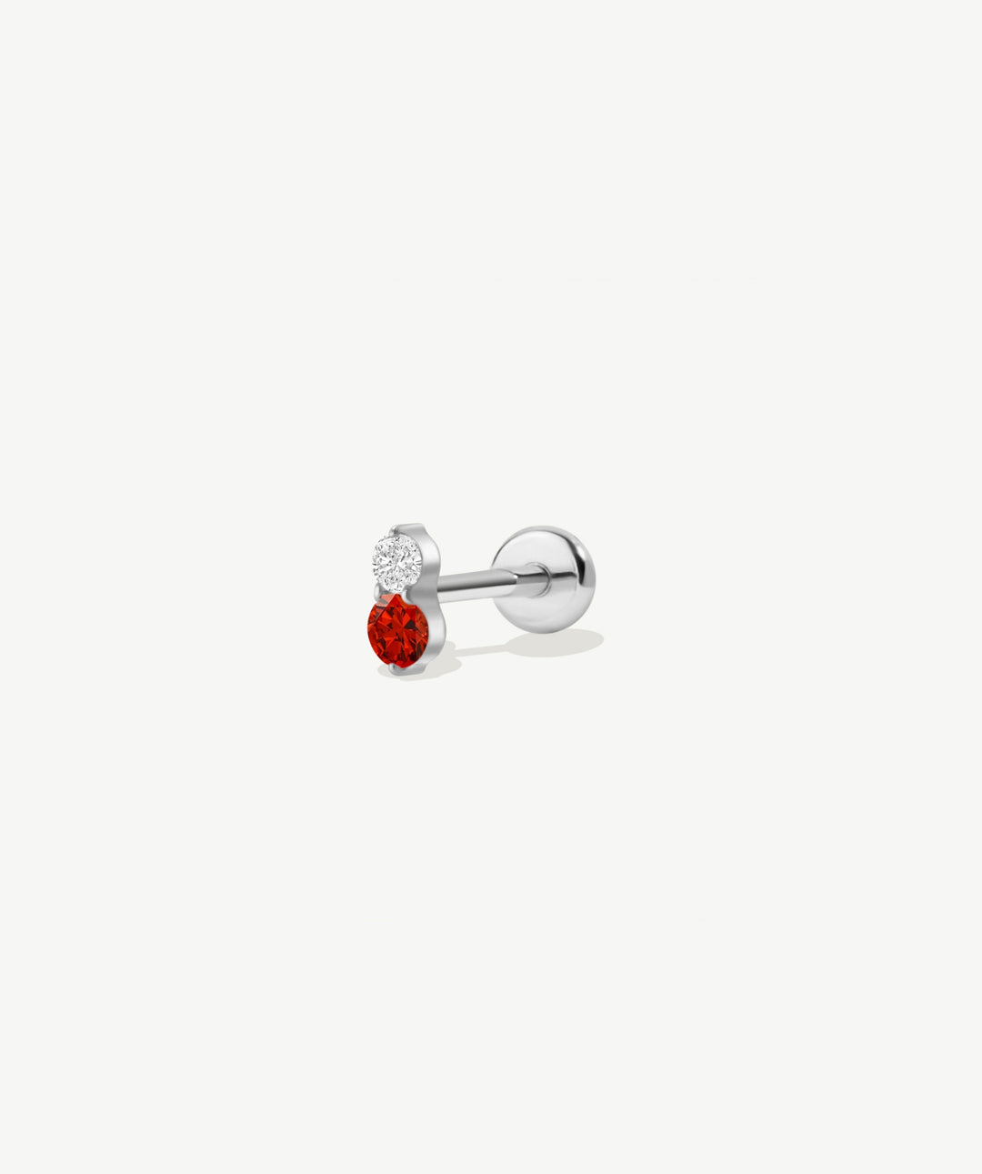 Stacked CZ Flat Back Stud