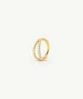 Twin Pave Clicker Hoop Earring