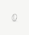 Twin Pave Clicker Hoop Earring